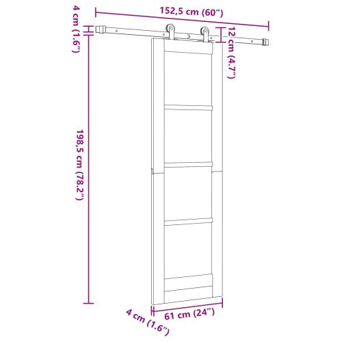 Преплъзваща се врата ORKDAL Натурално 61 x 198,5 см