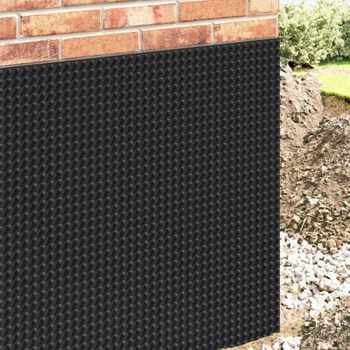 Оребрена дренажна плоча Черно 0,5 x 20 м HDPE