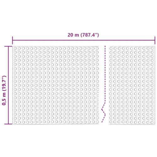 Оребрена дренажна плоча Черно 0,5 x 20 м HDPE