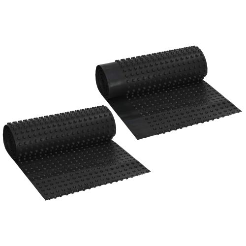 Оребрена дренажна плоча 2 pcs Черно 0,5 x 20 м HDPE