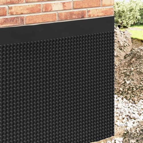 Оребрена дренажна плоча 2 pcs Черно 0,5 x 20 м HDPE