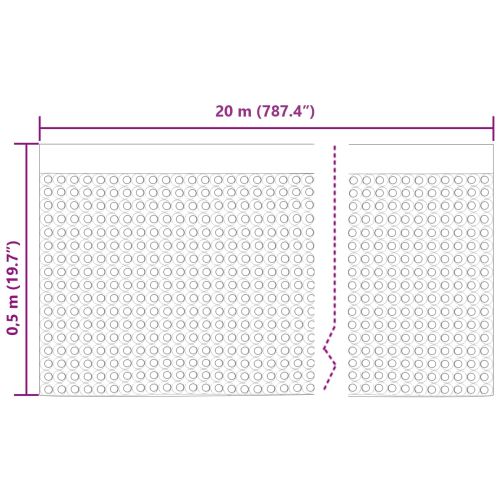 Оребрена дренажна плоча 2 pcs Черно 0,5 x 20 м HDPE
