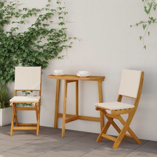 Външни бistro столове 2 pcs Кремавобяло 38 x 46 x 85 см