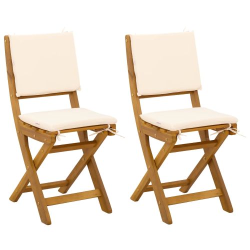 Външни бistro столове 2 pcs Кремавобяло 38 x 46 x 85 см