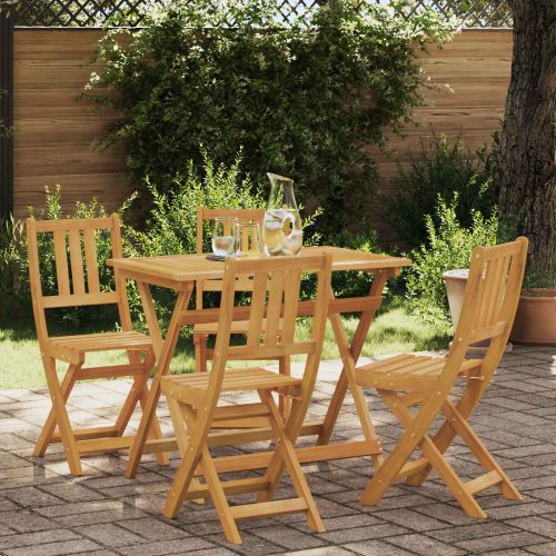 Външни бistro столове 4 pcs Натурално 40 x 42 x 85 см