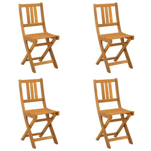 Външни бistro столове 4 pcs Натурално 40 x 42 x 85 см