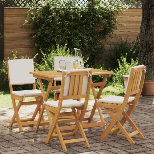 Външни бistro столове 4 pcs Кремавобяло 38 x 46 x 85 см