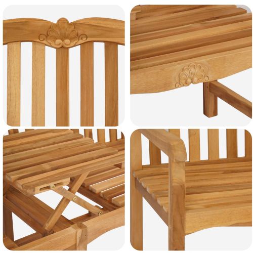 Ръчно изработена розова пейка 155 x 60 x 94 см Натурално