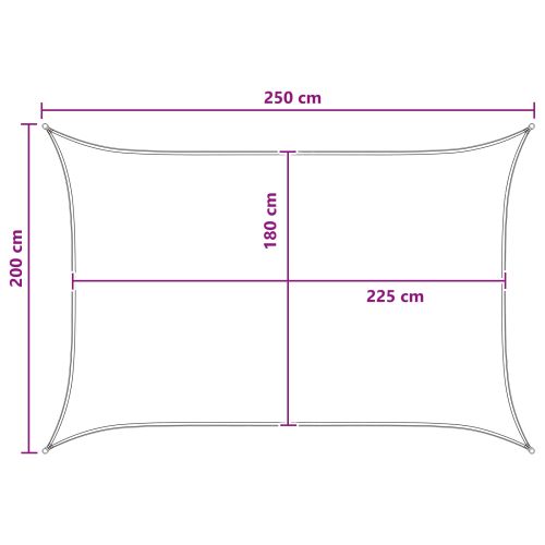 Слънцезащитен плат Антрацит и бяло 2 x 2,5 m HDPE