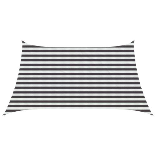 Слънцезащитен плат Антрацит и бяло 3 / 4 x 2 m HDPE