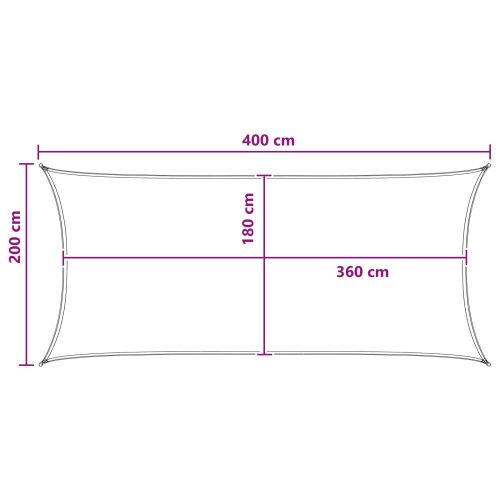 Слънцезащитен плат Жълт и бял 2 x 4 m HDPE