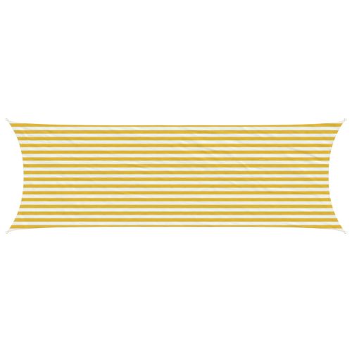 Слънцезащитен плат Жълт и бял 2 x 6 m HDPE