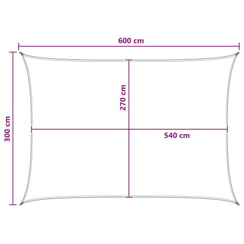 Слънцезащитен плат Жълт и бял 3 x 6 m HDPE