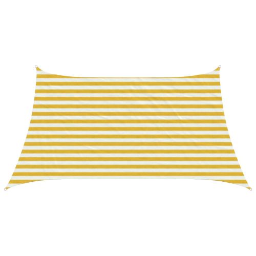 Слънцезащитен плат Жълт и бял 3 / 4 x 2 m HDPE