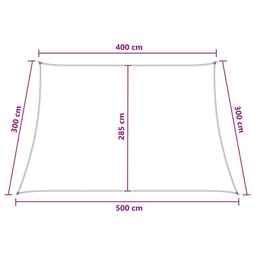 Слънцезащитен плат Жълт и бял 4 / 5 x 3 m HDPE