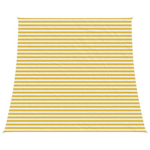 Слънцезащитен плат Жълт и бял 4 / 5 x 4 m HDPE