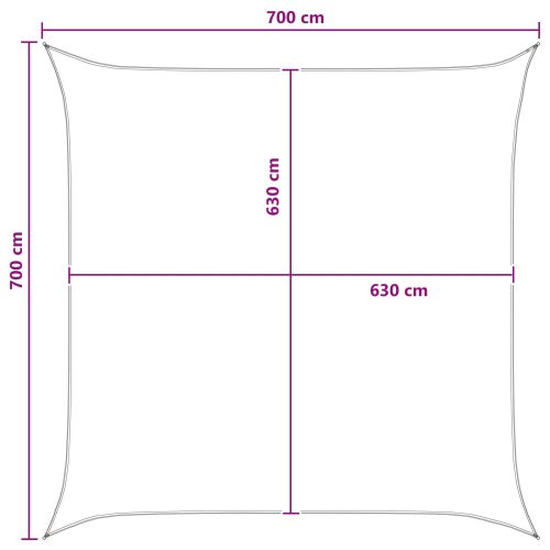 Слънцезащитен плат Синьо и бяло 7 x 7 m HDPE