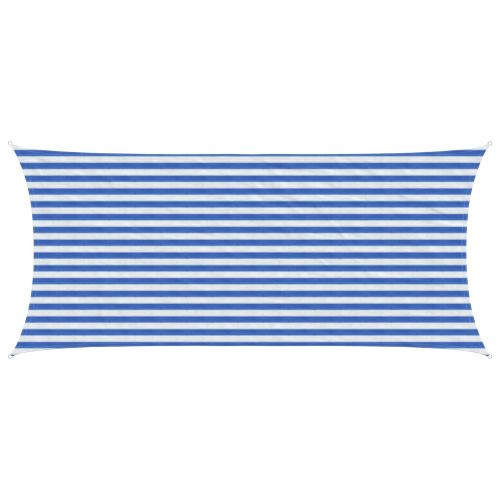 Слънцезащитен плат Синьо и бяло 2 x 4,5 m HDPE