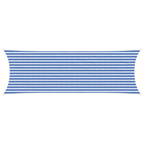 Слънцезащитен плат Синьо и бяло 2 x 6 m HDPE