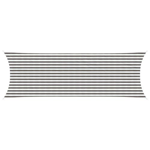 Слънцезащитен плат Светлосив и бял 2 x 6 m HDPE