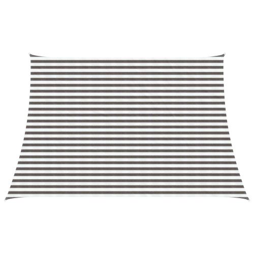 Слънцезащитен плат Светлосив и бял 4 / 5 x 3 m HDPE