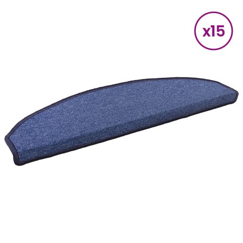 Самозалепващи стъпаловидни постелки Полукръг 15 pcs Синьо