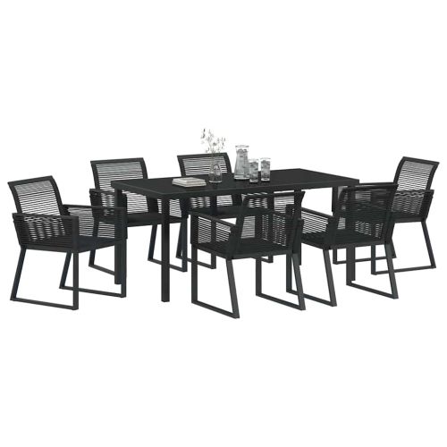 Комплект за хранене в градината 7 pcs Черно