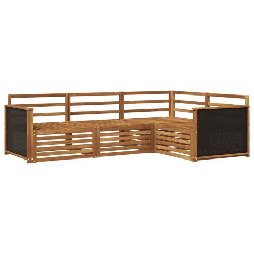 Комплект дивани за открито 4 pcs Натурално