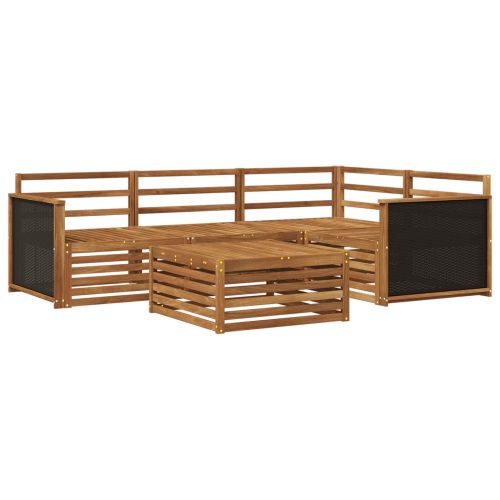 Комплект дивани за открито 5 pcs Натурално 79 x 79 x 37 см