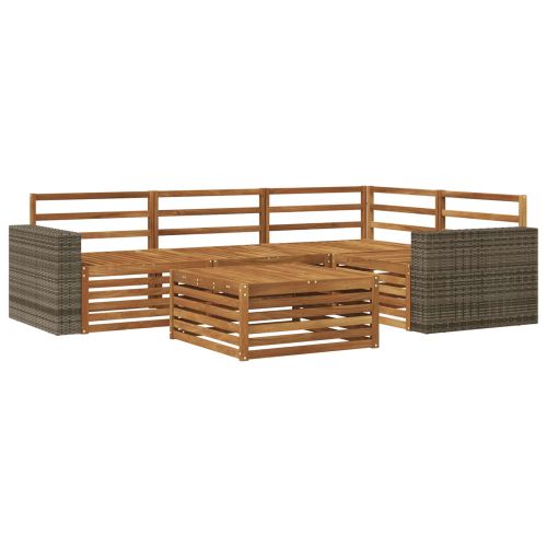 Комплект дивани за открито 5 pcs Натурално 79 x 79 x 37 см
