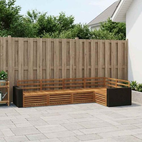 Комплект дивани за открито 5 pcs Натурално 331 x 172,5 x 73 см