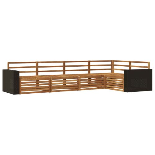 Комплект дивани за открито 5 pcs Натурално 331 x 172,5 x 73 см