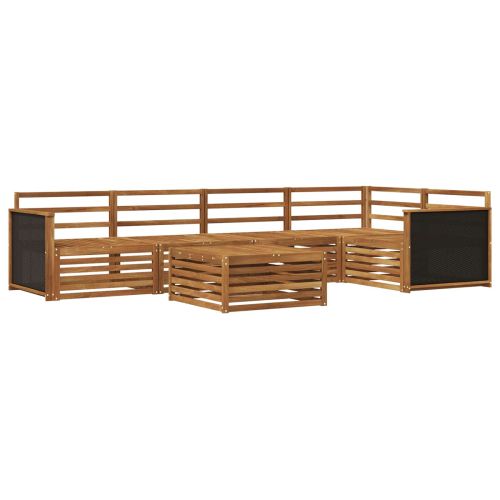 Комплект дивани за открито 6 pcs Натурално 79 x 79 x 37 см