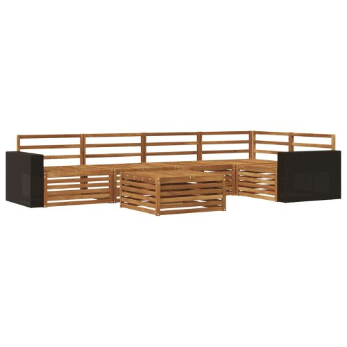 Комплект дивани за открито 6 pcs Натурално 79 x 79 x 37 см