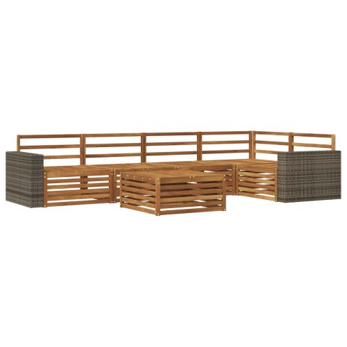 Комплект дивани за открито 6 pcs Натурално 79 x 79 x 37 см