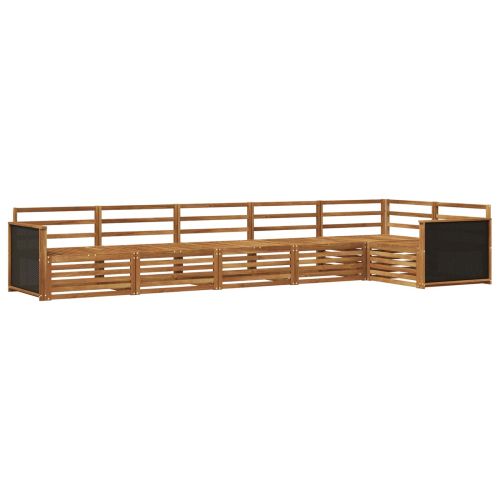 Комплект дивани за открито 6 pcs Натурално 406 x 168,5 x 73 см