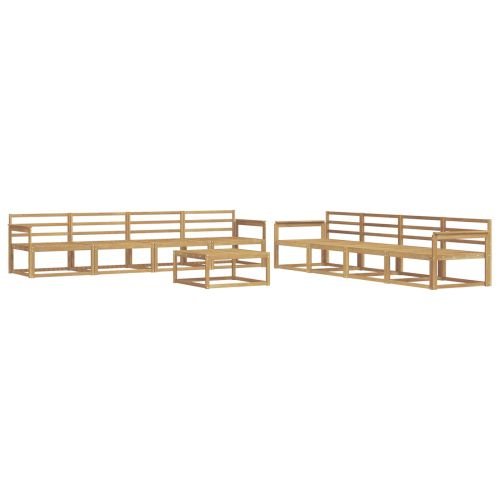 Комплект дивани за открито 9 pcs Бяло 79 x 79 x 37 см