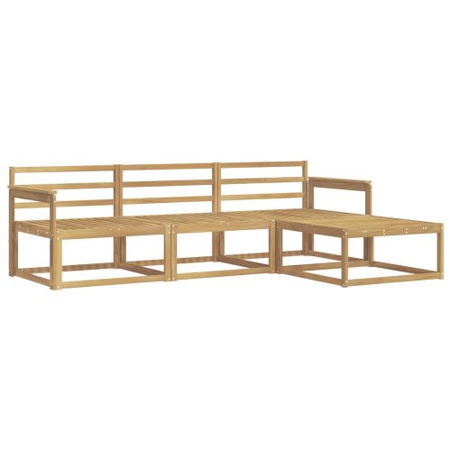 Комплект дивани за открито 4 pcs Бяло 249,5 x 162,5 x 73 см