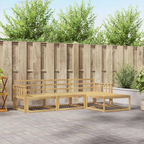 Комплект дивани за открито 4 pcs Бяло 249,5 x 162,5 x 73 см
