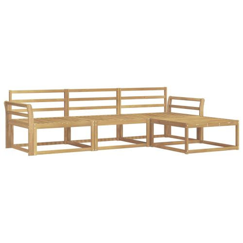 Комплект дивани за открито 4 pcs Бяло 254 x 162,5 x 73 см