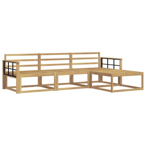 Комплект дивани за открито 4 pcs Бяло 249,5 x 162,5 x 73 см