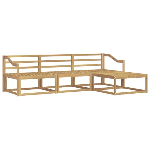 Комплект дивани за открито 4 pcs Бяло 245,5 x 162,5 x 73 см