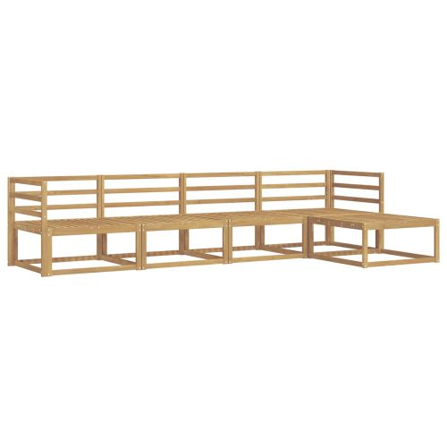 Комплект дивани за открито 5 pcs Бяло 325 x 162,5 x 73 см