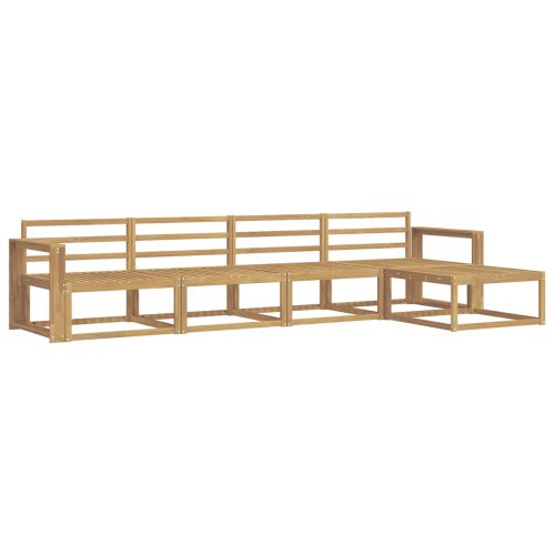 Комплект дивани за открито 5 pcs Бяло 337 x 162,5 x 73 см