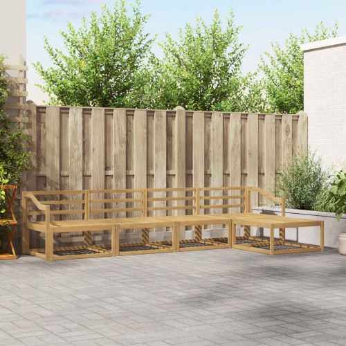 Комплект дивани за открито 5 pcs Бяло 325 x 162,5 x 73 см