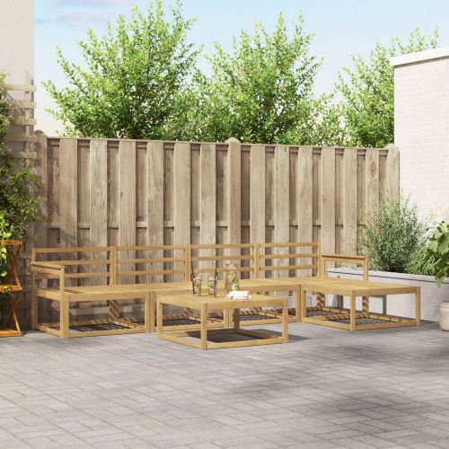 Комплект дивани за открито 6 pcs Бяло 79 x 79 x 37 см