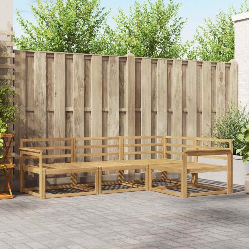 Комплект дивани за открито 4 pcs Бяло 247,5 x 168,5 x 73 см