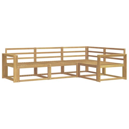 Комплект дивани за открито 4 pcs Бяло 251,5 x 172,5 x 73 см