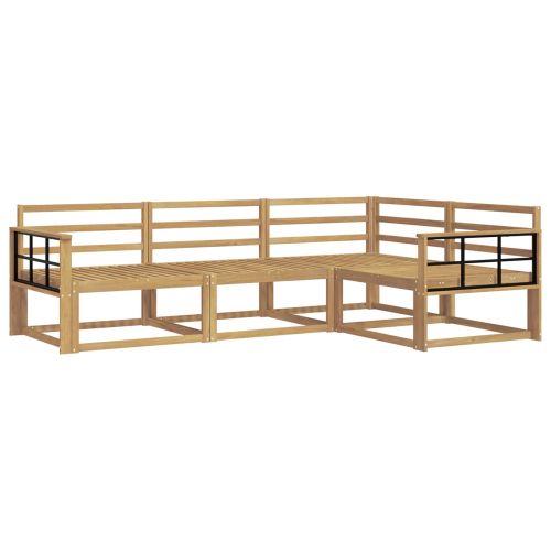 Комплект дивани за открито 4 pcs Бяло 247,5 x 168,5 x 73 см