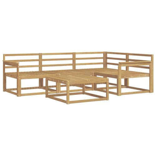 Комплект дивани за открито 5 pcs Бяло 79 x 79 x 37 см